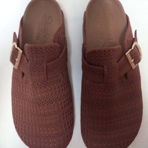 Skechers Too Late Arch Fit Granola Recycled Vegan Washable Knit Mules NEW Size 9 - Picture 2 of 12